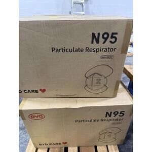 BYD CARE N95  Full CASE of 960PCS Foldable Respirator Masks Individually Sealed
